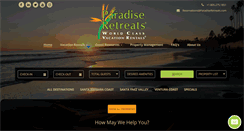 Desktop Screenshot of paradiseretreats.com